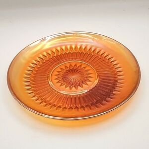 Vintage Carnival Glass Marigold Saucer
